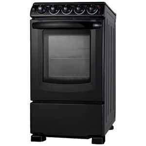 Summit 20 in. 2.3 cu. ft. Oven Freestanding Electric Range with 4 Smoothtop Burners - Black, , hires