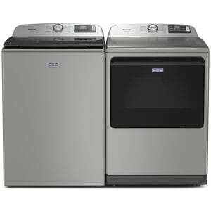 Maytag Pet Pro 27 in. 5.3 cu. ft. Smart Top Load Washer with Impeller & Sanitize with Oxi - Classic SIlver, Classic Silver, hires