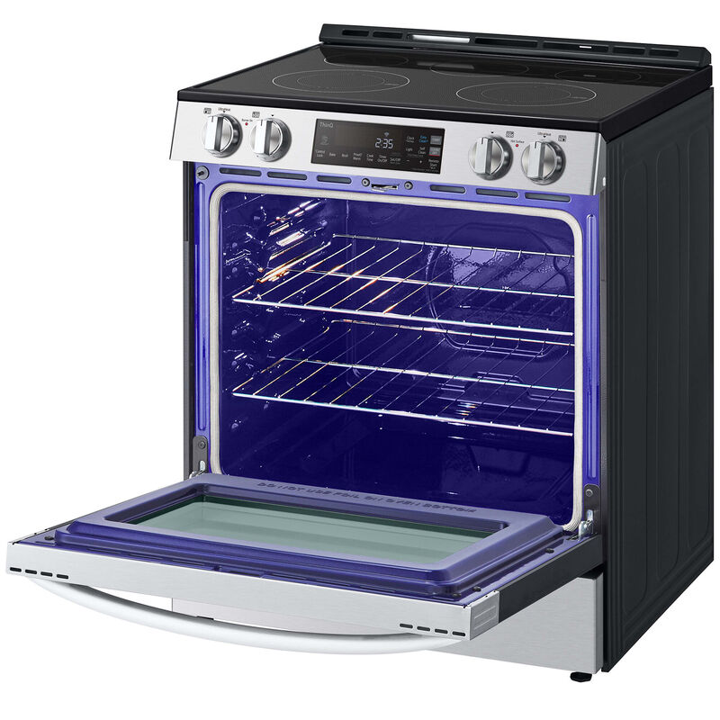 LG 30 in. 6.3 cu. ft. Smart Slide-In Electric Range with Radiant Burners - PrintProof Stainless Steel, , hires