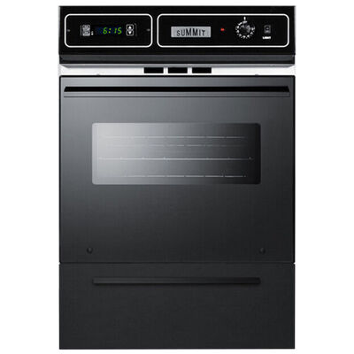 Summit 24 in. 2.9 cu. ft. Gas Wall Oven With Manual Clean - Black | TTM7212KW
