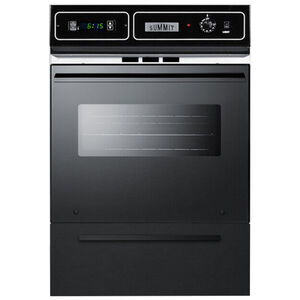 Summit 24 in. 2.9 cu. ft. Gas Wall Oven With Manual Clean - Black, Black, hires