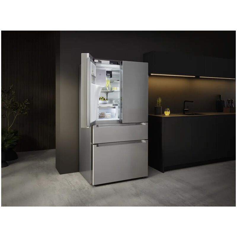 Liebherr Prime Series 36 in. 19.1 cu. ft. Smart Counter Depth 4-Door French Door Refrigerator with Ice & Water Dispenser - Stainless Steel, , hires