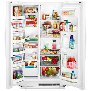 Whirlpool 36 in. 25.1 cu. ft. Side-by-Side Refrigerator - White, White, hires