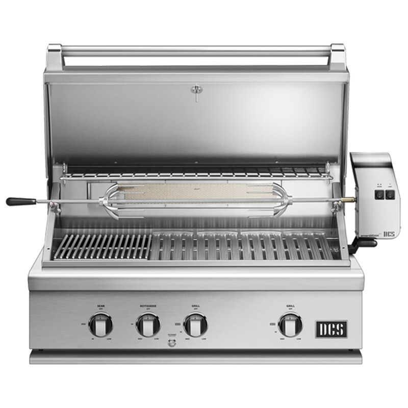 DCS Series 7 36 in. 2-Burner Built-In Natural Gas Grill with Rotisserie & Sear Burner - Stainless Steel, , hires