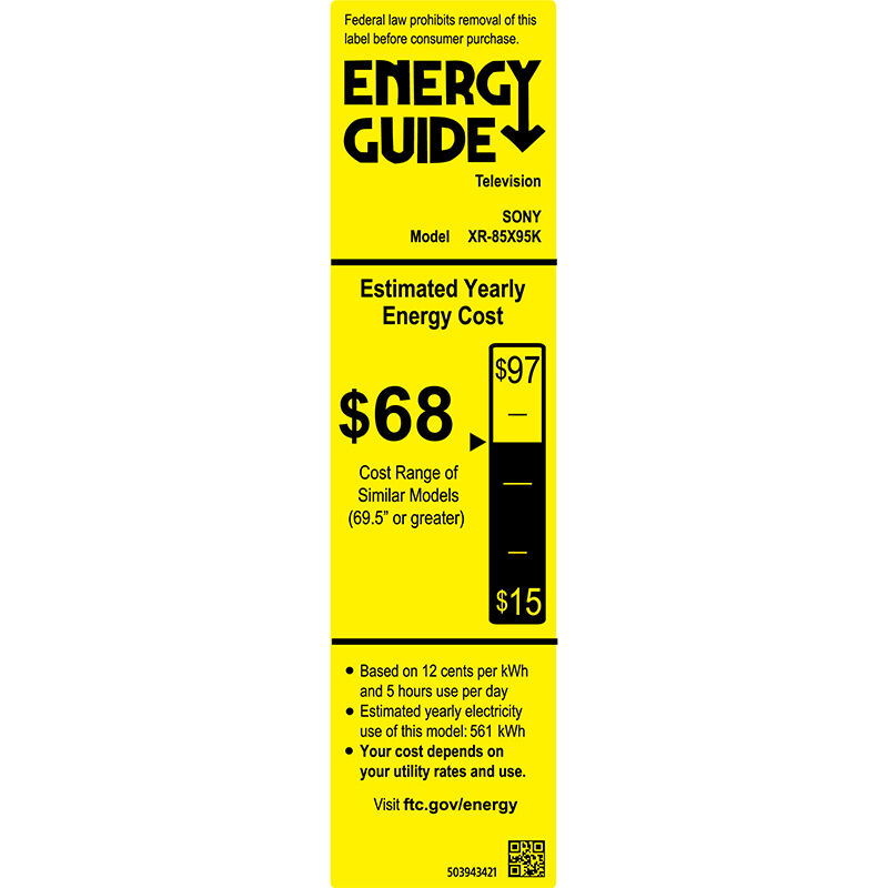 Sony - 85" Class Bravia X95K Series Mini-LED 4K UHD Smart Google TV, , hires