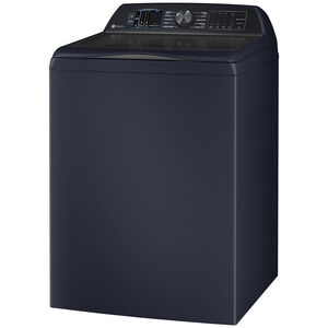 GE Profile 28 in. 5.4 cu. ft. Smart Top Load Washer with Smarter Wash Technology, FlexDispense & Sanitize with Oxi - Sapphire Blue, Sapphire Blue, hires