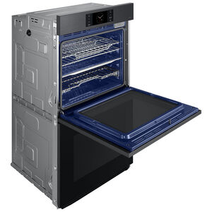Samsung Bespoke 30 in. 10.2 cu. ft. Smart Top Control SteamElectric Double Wall Oven with Dual Convection - Matte Black, , hires