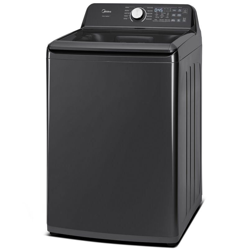 Midea 27 in. 4.4 cu. ft. Smart Top Load Washer with Power Wave 360 Agitator - Metallic Gray, Metallic Gray, hires