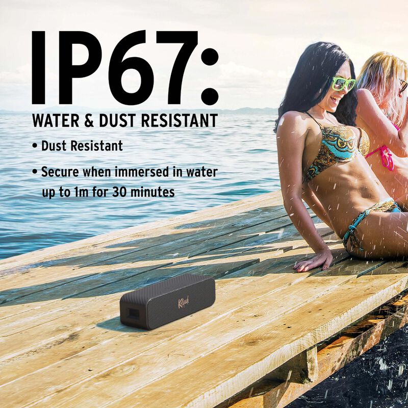 Klipsch Detroit Portable Bluetooth Speaker - Black, , hires