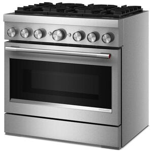 KitchenAid Commercial-Style 36 in. 5.1 cu. ft. Air-Fry True European Convection Dual Fuel Range with 6 Sealed Burners - Stainless Steel, , hires