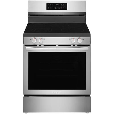 Frigidaire 30 in. 5.3 cu. ft. Air-Fry True European Convection Steam Oven Electric Range with 5 Induction Burner - Stainless Steel | GCRE3070BF