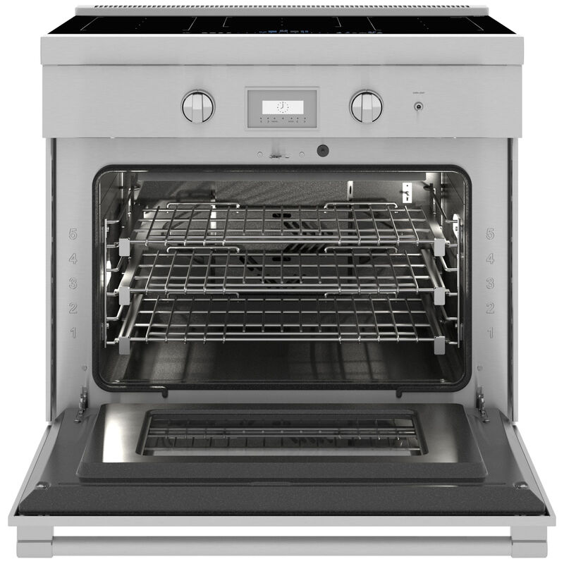 Thermador Professional Series 36 in. 4.9 cu. ft. Smart True European Convection Electric Range with 5 Induction Burners - Stainless Steel, , hires