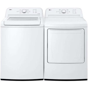LG 27 in. 7.3 cu. ft. Electric Dryer with FlowSense Duct Clogging Indicator, LoDecibel Quiet Operation & Sensor Dry - White, White, hires