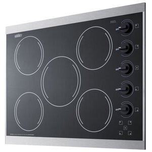 Summit 27 in. 5-Burner Electric Cooktop - Black, , hires