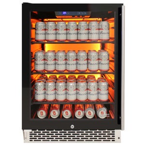 Vinotemp 24 in. Built-In/Freestanding 5.3 cu. ft. Compact Beverage Centers with Adjustable Shelves & Digital Control - Black, , hires