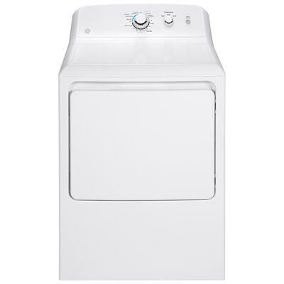 GE 27 in. 6.2 cu. ft. Electric Dryer with Aluminized Alloy Drum - White | GTX33EASKWW