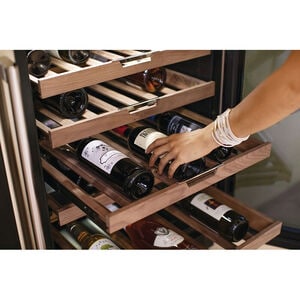 Electrolux 24 in. Freestanding Wine Cooler with Wood Racks, Single Temperature Zone & 41 Bottle Capacity - Stainless Steel, , hires