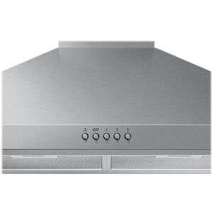 Samsung 30 in. Convertible Chimney Style Range Hood with 390 CFM, 3 Fan Speeds & 2 LED Lights - Stainless Steel, Stainless Steel, hires