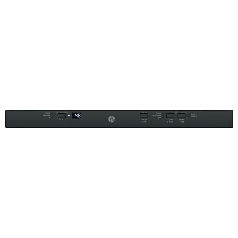GE 24 in. Top Control Flush-Mount Dishwasher with 51 dBa Sound Level, Condensate Dry & Pocket Handle - Black, Black, hires