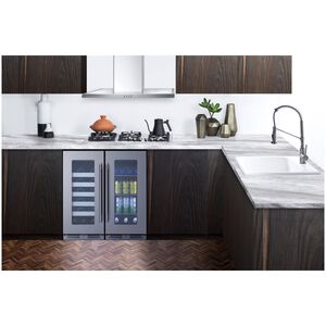Summit 15 in. Undercounter Wine Cooler with Metal Racks, Single Temperature Zone & 23-Bottle Capacity - Stainless Steel, , hires