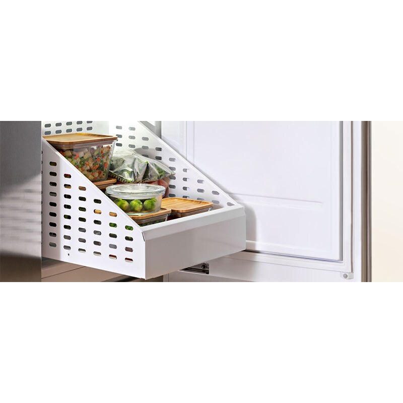 Bertazzoni 18 in. 8.2 cu. ft. Built-in Double-Drawers Upright Freezer with Ice-Maker & Adjustable Shelves - Stainless Steel, , hires