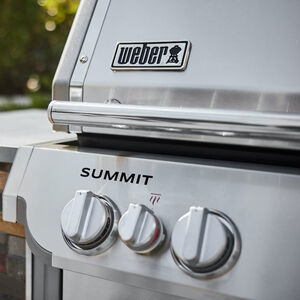 Weber Summit SB38 S Series 5-Burner Built-In Natural Gas Grill with Rotisserie & Smoker Box - Stainless Steel, , hires