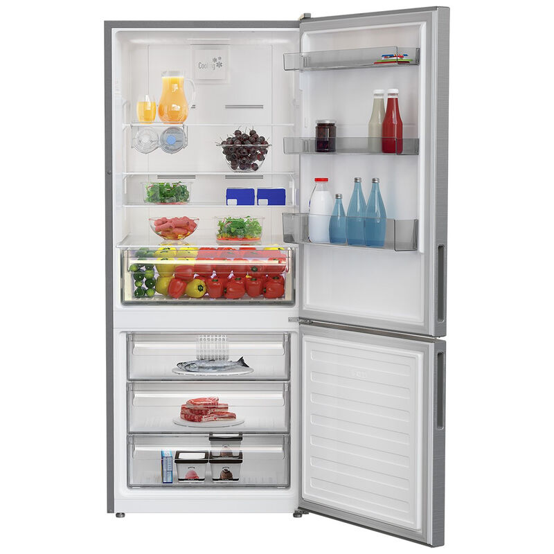 Blomberg 28 in. 14 cu. ft. Built-In Counter Depth Bottom Freezer Refrigerator - Stainless Steel, , hires