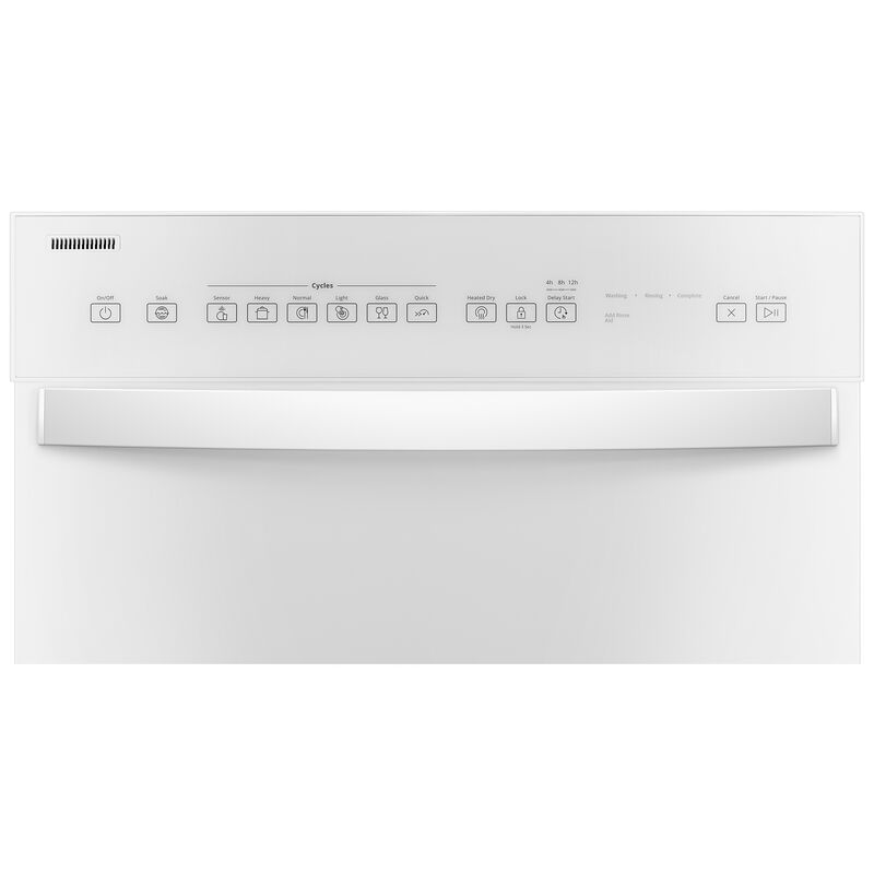Whirlpool 24 in. Built-In Dishwasher with Front Control, 51 dBA Sound Level, 12 Place Settings, & 6 Wash Cycles - White, White, hires
