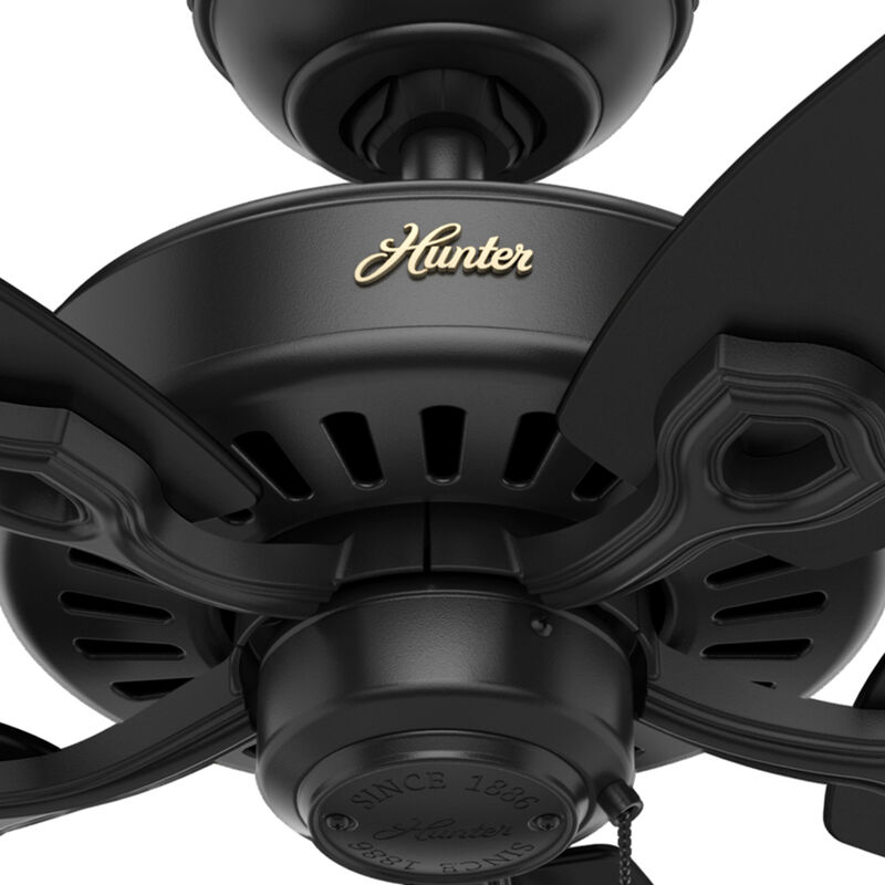 Hunter Builder 52 in. Ceiling Fan and Pull Chain - Matte Black, Matte Black, hires