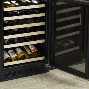 Marvel 24 in. Undercounter Wine Cooler with Wire Racks, Single Temperature Zone & 45 Bottle Capacity - Stainless Steel, , hires