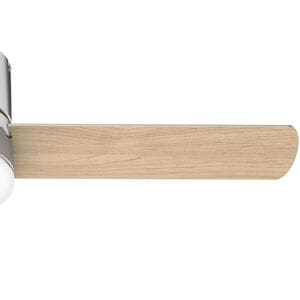 Hunter Minimus 52 in. Low Profile Ceiling Fan with LED Light Kit and Handheld Remote - Brushed Nickel, Brushed Nickel, hires