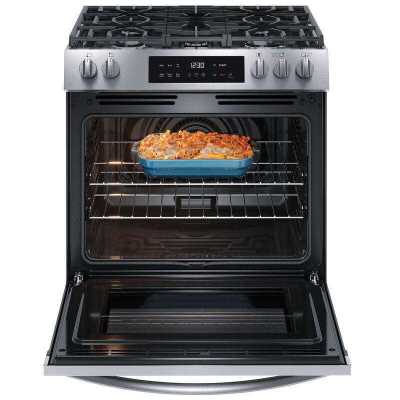 Frigidaire 30 in. 5.1 cu. ft. Air-Fry Standard Convection Gas Range with 5 Sealed Burners - Stainless Steel, , hires