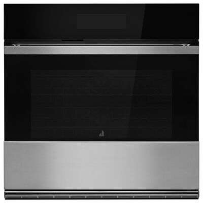 JennAir Noir 30 in. 5.0 cu. ft. Smart Electric Single Wall Oven with True European Convection & Sensor Cooking - Stainless Steel | JOESC730RM