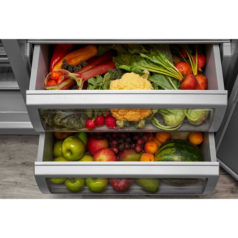 KitchenAid 48 in. 29.4 cu. ft. Built-In Counter Depth Side by Side Refrigerator with Ice & Water Dispenser - Black Stainless Steel with PrintShield Finish, Black Stainless Steel with PrintShield Finish, hires