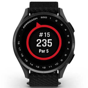 Garmin Approach S50 GPS Golf Watch, Slate with Black Nylon Band, , hires