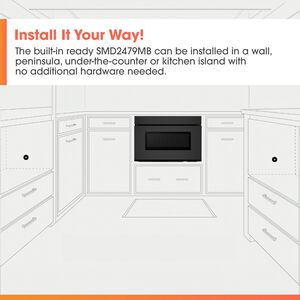 Sharp 24 in. 1.2 cu. ft. 950W Smart Drawer Microwave with Sensor Cooking - Black, , hires