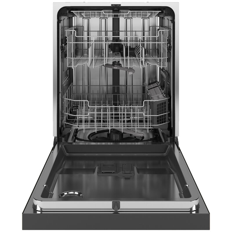 GE 24 in. Front Control Flush-Mount Dishwasher with 47 dBa Sound Level, 3rd-Rack, Dry Boost & Pocket Handle - Fingerprint Resistant Stainless, Fingerprint Resistant Stainless, hires