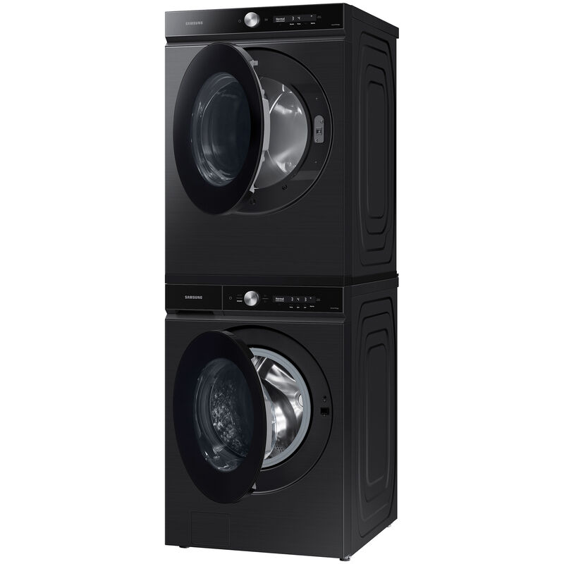 Samsung Bespoke 27 in. 7.6 cu ft. Smart Stackable Gas Dryer with Super Speed Dry, AI Smart Dial, Sensor Dry, Sanitize & Steam Cycle - Brushed Black, Brushed Black, hires
