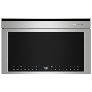 KitchenAid 30 in. 1.1 cu. ft. 950W Smart Built-In Microwave with Convection & Sensor Cooking - Stainless Steel with PrintShield Finish, , hires