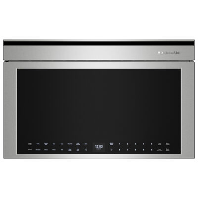 KitchenAid 30 in. 1.1 cu. ft. 950W Smart Built-In Microwave with Convection & Sensor Cooking - Stainless Steel with PrintShield Finish | KMBT730SPS