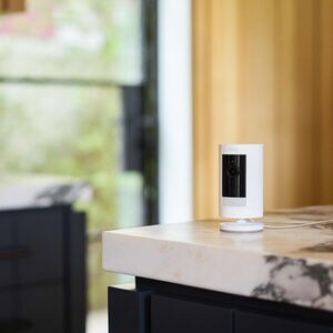 Ring - Stick Up Indoor/Outdoor Wired 1080p Security Camera - White, , hires