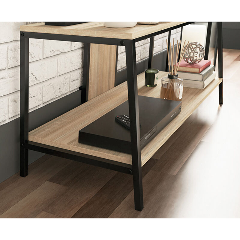 Sauder Wood & Metal 2 Shelf TV Stand with Mount - Charter Oak, , hires