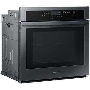 Samsung 30 in. 5.1 cu. ft. Smart Electric Single Wall Oven - Fingerprint Resistant Black Stainless Steel, Black Stainless, hires