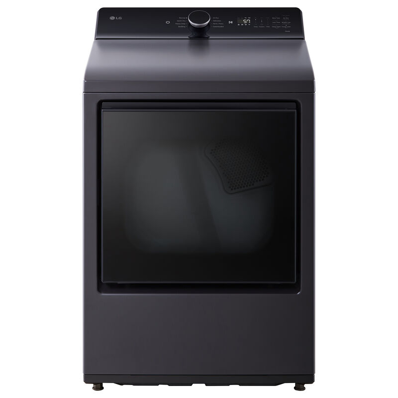 LG 27 in. 7.3 cu. ft. Smart Gas Dryer with EasyLoad Door & AI Sensor Dry - Matte Black, , hires