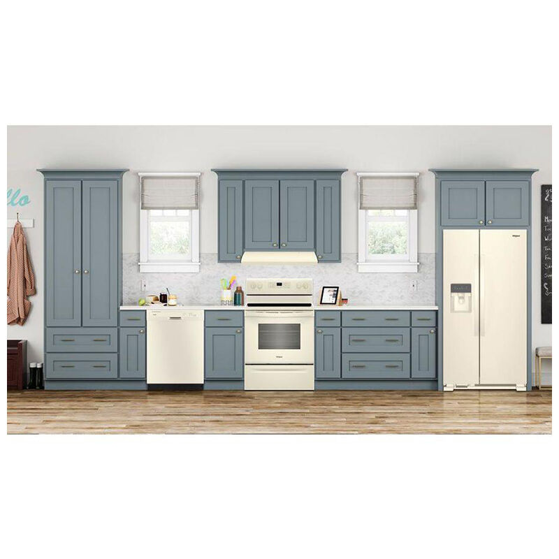 Whirlpool 33" 21.4 Cu. Ft. Side by Side Refrigerator with Filtered Ice & Water Dispenser - Biscuit, Biscuit, hires