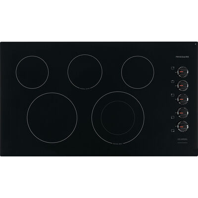 Frigidaire 36 in. Electric Cooktop with 5 Smoothtop Burners - Black | FFEC3625UB