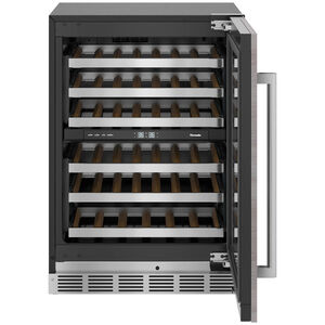 Thermador Freedom Collection 24 in. Undercounter Wine Cooler with Wood Racks, Dual Temperature Zones & 41 Bottle Capacity - Custom Panel Ready, , hires