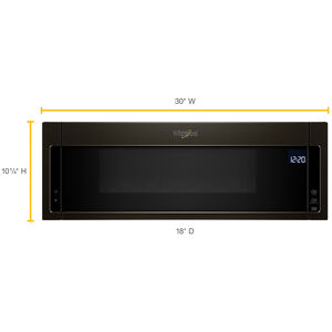 Whirlpool 30" 1.1 Cu. Ft. Over-the-Range Microwave with 10 Power Levels, 400 CFM & Sensor Cooking Controls - Black Stainless, Black Stainless, hires