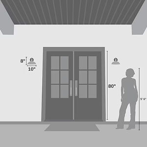 Hunter Mill Valley Rustic Modern Metal Dome Outdoor Small Wall Light - Matte Black, , hires