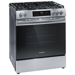 Frigidaire 30 in. 5.1 cu. ft. Air-Fry Standard Convection Gas Range with 5 Sealed Burners - Stainless Steel, , hires